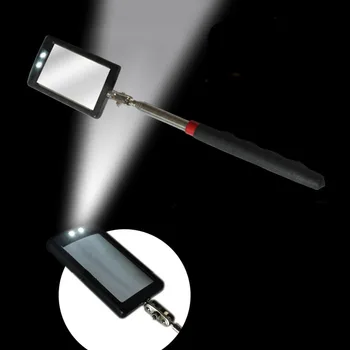 LED Luminat de Inspecție Vehicul Oglindă Flexibil Reglabil Telescopic Oglinzi 360 De Grade Rotire Extinde Mașină Unelte de Mână