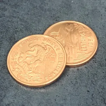 Magnetic Mexican 20 Centavo Coin (Super-Puternic, 2.86 cm, Cupru) Trucuri de Magie de Aproape Magia Monedă Apare Magie Truc elemente de Recuzită