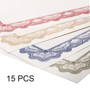 CUC DIY culegere retro tipărit hârtie au umbrire și cadru de hârtie a4 tipărit copie certificat de 15 coli/sac de hârtie