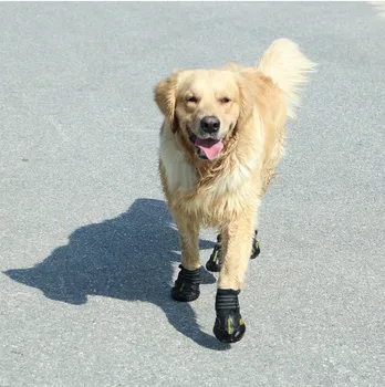 4buc/ Lot Câine Pantofi Sport în aer liber Proteja Impermeabil Reflectorizant Anti-alunecare Mare Companie Pantofi de Cauciuc Câini Cizme Încălțăminte Papuceii