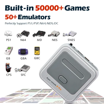 Super Consola X Pro Consolă de jocuri Video Wifi 4K HD pentru PSP/PS1/N64 Portabil Retro TV Jocuri Player Cu 50+ Emulator 50000+ Jocuri