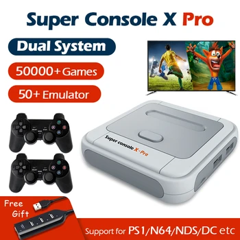 Super Consola X Pro Consolă de jocuri Video Wifi 4K HD pentru PSP/PS1/N64 Portabil Retro TV Jocuri Player Cu 50+ Emulator 50000+ Jocuri
