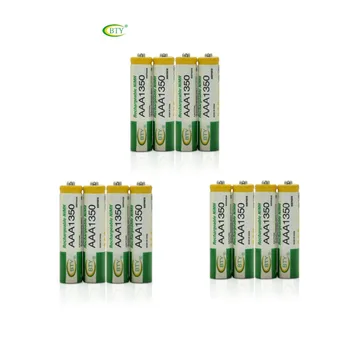 BTY 12buc 1350series 350mah 1.2 V Reîncărcabilă Baterie AAA NI-MH Baterie Reîncărcabilă