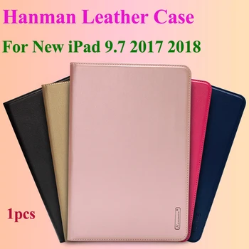 Hanman Flip din Piele de Caz Pentru iPad 9.7 inch 2017 2018 Afaceri din Piele Slot pentru Card de Portofel Caz Acoperire