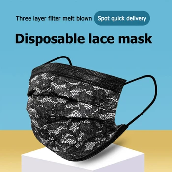 Model de dantela de unica folosinta Masca medicala 3 Strat de Protecție Respirabil Masca Praf, Masca Gura Masca chirurgicala Masque 83692