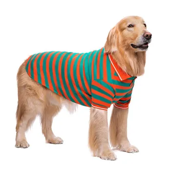 Animale De Companie Haine Subțiri Secțiunea Akita Labrador Golden Retriever Câine Gras Supradimensionate Benzi T-Shirt Tricou Polo Câine Mare De Îmbrăcăminte Pentru Vară