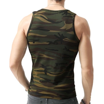 Uniforme de camuflaj Armata Uniformă militară Tactică a Forțelor Tricouri Fitness pentru Bărbați Îmbrăcăminte fără Mâneci Bumbac Uscat Elastic se Potrivesc Topuri