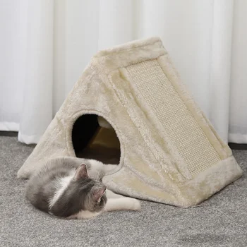 Design Unic Cat Scratcher Pisica Jucării De Livrare Intern Cat Alpinism Cadru Consumabile Pentru Animale De Companie 2 Culori Pisoi Jucării Mici Cat Casa