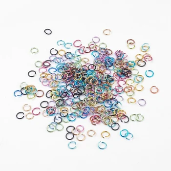 200g de 6mm 8mm 10mm Sârmă de Aluminiu Deschide Sari Inele Inel de Link-uri de Culoare Amestecat Bijuterii DIY Componentă a Face Coliere Meserii Consumabile