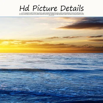 Natură, Ocean, Mare, Valuri, Apus de soare Cer Nori Panorama Peisaj Panza Pictura Postere si Printuri de Arta de Perete de Imagine pentru Camera de zi