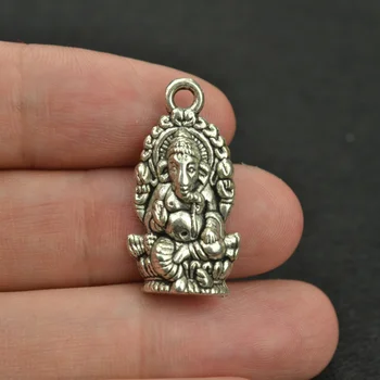 50pcs Vintage argint tibetan elefant Buddha farmece pandantive metalice pentru bratari diy & colier bijuterii accesorii A3366