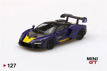MINI GT 1:64 McLaren Senna Violet/Galben RHD turnat sub presiune Model de Masina