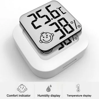 Multifuncțional Termometru Higrometru Electronic Automat de Temperatură și Umiditate Monitor Ceas cu Ecran LCD Mare instrument de Bucatarie
