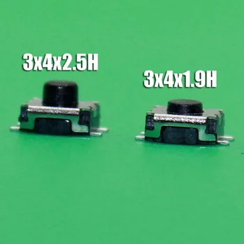 1.9 H 2,5 H 3x4 Micro comutator Buton Tactil Buton Cheie Auto Buton de Comutare de la Distanță Cheie 3*4*2.5 3*4*1.9