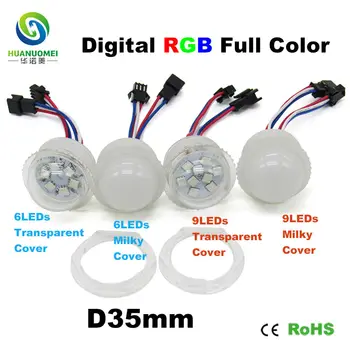 Adresabile Plin de Culoare 6LEDs 9LEDs 35mm RGB LED Pixel Lumina UCS1903 Digital 5050 SMD Bec Lampa rezistent la apa Iluminat Semn Module