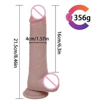 Slide Moale Piele De Realistic Dildo Dublu Strat De Silicon Penis Puternic De Aspirare Penis Artificial Femei Vagin Masturbator Jucării Erotice