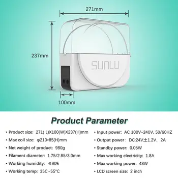 Filament Uscător S1 Vânzare Fierbinte FilaDryer Uscare Cutie de Stocare de Economisire Aride Material Mașina FDM Imprimantă 3D Accesorii Piese