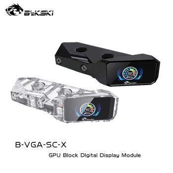 BYKSKI GPU Apă Bloc LCD Temperatura Digital Arată pe Ecran Module ,Termometru Dispozitiv de Afișare Componentă ,G1/4 ,B-VGA-SC-X