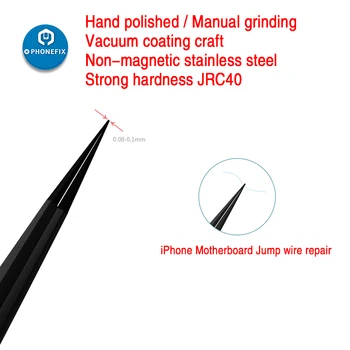 Qianli Pensete Parte Lustruit Manual Gringding Pensete Non-Magnetic Forceps Pensete Din Oțel Inoxidabil De Reparații De Instrumente Electronice