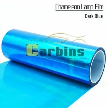 O rola albastru inchis cameleon faruri tenta de film 0.3*10m dimensiune pentru toate model de masina de tip DIY autocolant