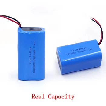 Original Doublepow adevărata capacitate 7.4 v 18650 litiu baterie 3600mAh acumulatori reîncărcabili megafon difuzor