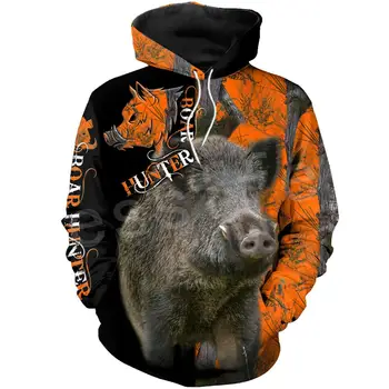 Tessffel mai Noi Boar Hunter Animal de Vânătoare Camuflaj Tatuaj 3DPrint Pulover Newfashion streetwear Zip/Bluze/Hanorace/Jacheta N10