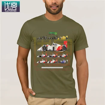 Om Toate Masinile Ayton Senna Masina de Curse F1 T-Shirt Echipajul Gât Maneci Scurte Topuri din Bumbac Tricou pentru Barbati Topuri