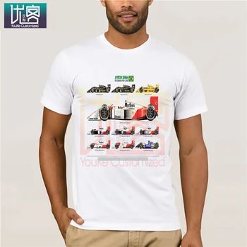 Om Toate Masinile Ayton Senna Masina de Curse F1 T-Shirt Echipajul Gât Maneci Scurte Topuri din Bumbac Tricou pentru Barbati Topuri