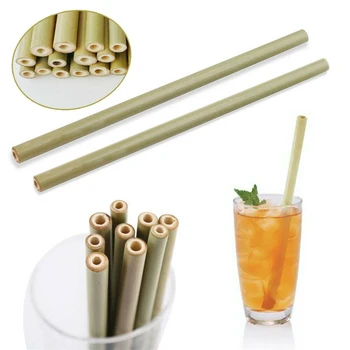 100Pc/Set 20cm de Bambus, Paie Reutilizabile Paie de Băut Pentru Petrecere de Aniversare de Nunta Bar Instrument