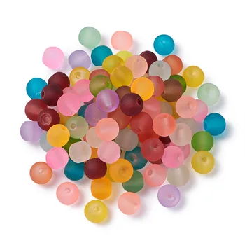 100buc/punga Mix Color Transparent de Sticlă Mată Margele 4/6/ 8/10mm pentru bijuterii DIY face colier bratara Accesorii Decor