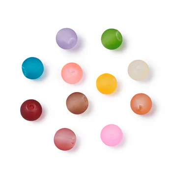100buc/punga Mix Color Transparent de Sticlă Mată Margele 4/6/ 8/10mm pentru bijuterii DIY face colier bratara Accesorii Decor