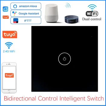 UE Smart Touch Comutator Dual Control Bidirecțional Întrerupătoarele de Lumină Bothway Întrerupătoare de Perete Suport WiFi APP Funcționează Alexa de Start Google