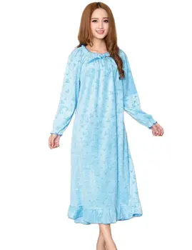 Cămașă de noapte sleepshirts acasă purta femei Primavara Toamna iarna cu mâneci lungi super-moale de catifea mult timp în plus dimensiune printesa 2020
