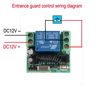 DC 12V 10A 1CH Wireless RF Control de la Distanță Comutator 2 BUC Transmițător Cu Baterie+ Receptor Acces/ușă Sistem 20BUC/LOT