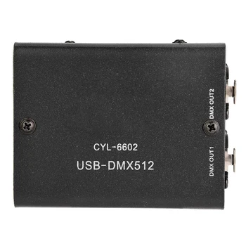 Convertor Negru Daslight Calculator 512-Canal CD de Lumină LED, Accesorii USB La DMX512 Modul Decodor Etapă Controler de Iluminat