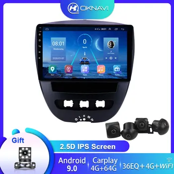 Android 9.0 10 inch Carplay WIFI DSP Camera Radio-Video Player Pentru Peugeot 107 Toyota Aygo 2005-de Navigare GPS Nu DVD