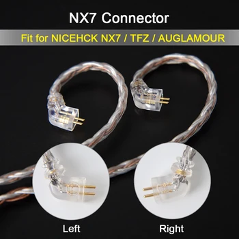 NiceHCK C16-5 16 Bază de Cupru, de Argint Amestecat Cablu 3.5/2.5/4.4 mm Mufa MMCX/2Pin/QDC/NX7 Pin Pentru LZ A7 ZSX C12 V90 NX7 MK3//BL-03 8876