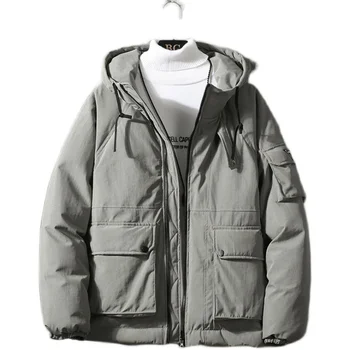 Jachete de iarnă pentru Bărbați Cald Bumbac Gros Multi-buzunar Hooded Parka Mens Casual Fashion Haine Calde Plus Dimensiune 5XL Palton