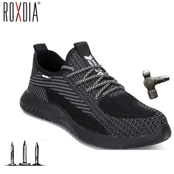 ROXDIA Bărbați de protecție a muncii funcționează pantofi respirabil, anti sparge, anti înjunghie și anti-alunecare, dimensiuni mari 36-48 RXM281