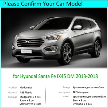 Pentru Hyundai Santa Fe ix45 DM 2013 2016 2017 2018 Aripile apărătoare de noroi Aripa Paznici Stropi de Noroi Clapeta de Placare Accesorii