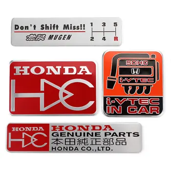 Aliaj de aluminiu Emblema de Honda Mugen Power Fit Jazz City Civic Inspira Acord HRV CRV Odyssey Jad Masina Decalcomanii Autocolant Insigna