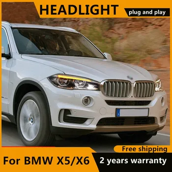 Styling auto Pentru BMW X5/X6-2017 Faruri pentru BMW X5/X6 Cap Lampa LED Auto far
