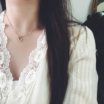 Minoritatea Staninless Oțel Placat cu Aur 14k Stereoscopic Inima Margele Lanț Cravată Coliere pentru Femei de Moda Fete Dragoste Colier