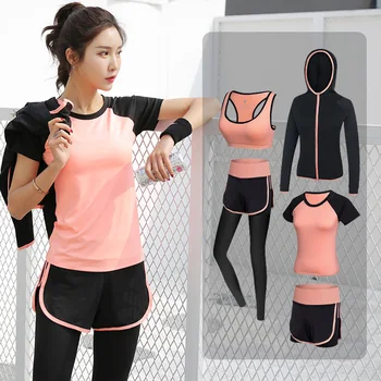 2021 yoga, set femeile comprimat sporturi active wear pentru femei sport haine de antrenament de fitness de funcționare 5pcs jogging trening