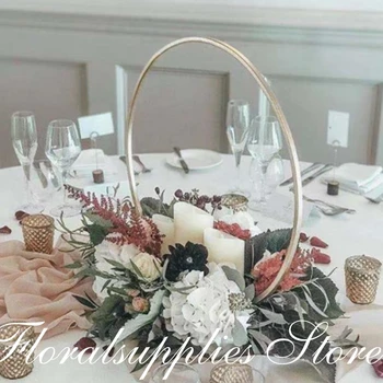 Nou stil de nunta arc centerpieces de aur rotund suport pentru flori din metal vaza raft pentru Decor de masă consumabile partid mariage decor