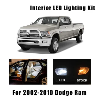 14pcs Alb Canbus LED Interior Becuri Kit potrivit Pentru 2002-2010 Dodge Ram 1500 2500 3500 4500 de Lectură Tavan Lampa de Licență