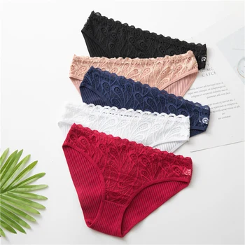 3PCS/lot Nou Sexy Dantelă Chilotei Pentru Femei Fete Lenjerie de corp din Bumbac Pantalon 2020 Monofazate Elasticitatea Confortabil Joase Lenjerie Pantie
