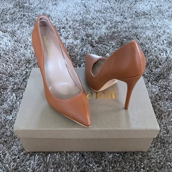 De brevete din Piele Doamnelor Pantofi de Vara 8 10 12 cm Tocuri Subtiri Femeie Petrecere de Nunta Pantofi de Damă Pompe Doamna a Subliniat Toe Pantofi cu Toc