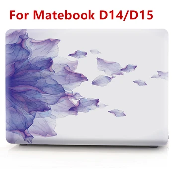 Florale Caz pentru Huawei Matebook D14 D15 2020 Harta Frunze Mat Clar Hard Laptop Acoperire pentru Matebook D 15 14 Caz Funda Accesorii