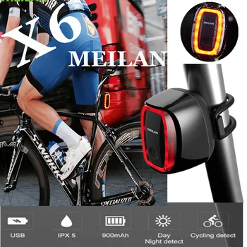 NOI Meilan X6 Biciclete Lumina Wireless din Spate cu Lumină Laser USB Reîncărcabilă Biciclete Coada Lumina Led MTB Biciclete de Siguranță lampa de control